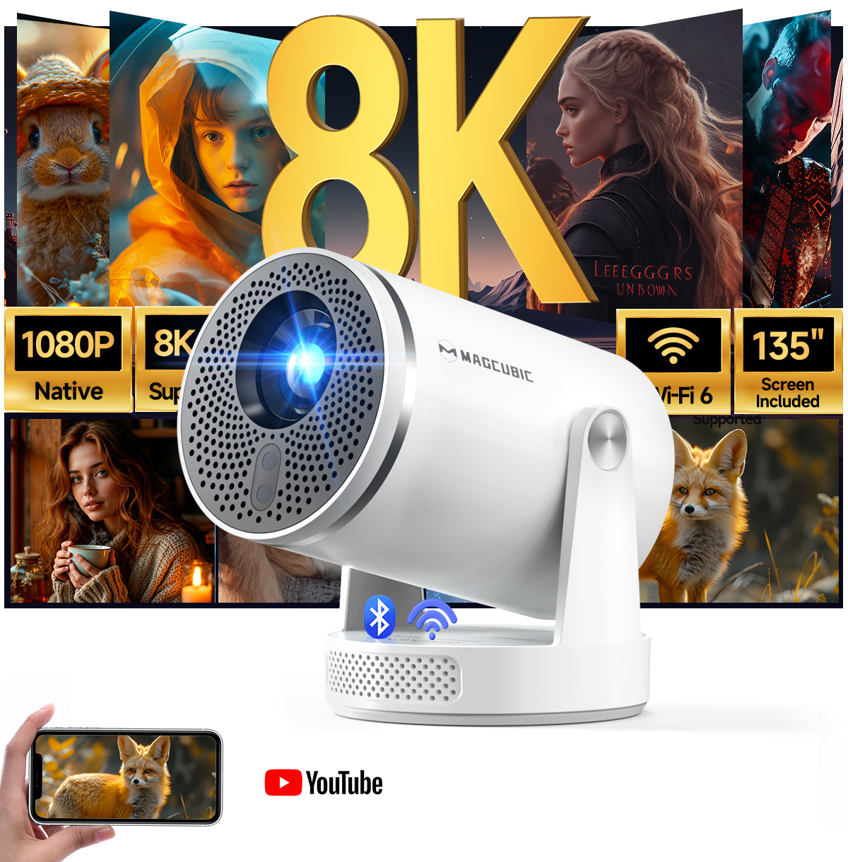 Home Improvement Videos - Magcubic Android 14 Native 1080P HY320Pro