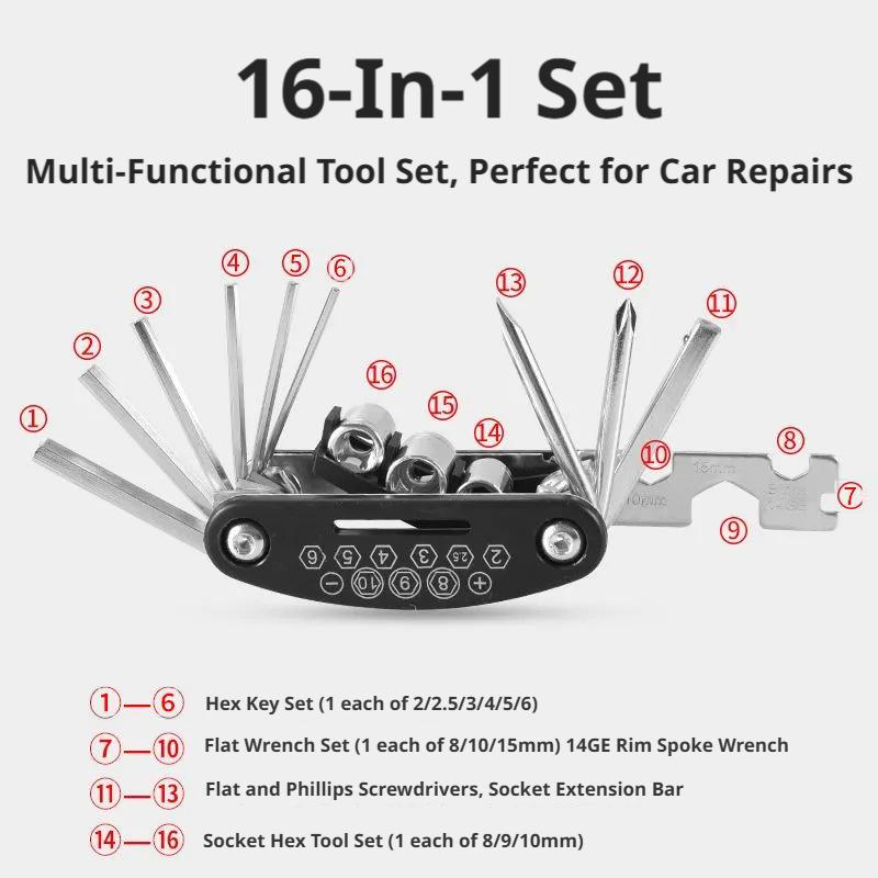 16-In-1 Folding Wrench Multi T - đánh giá và giá Home Improvement Kit