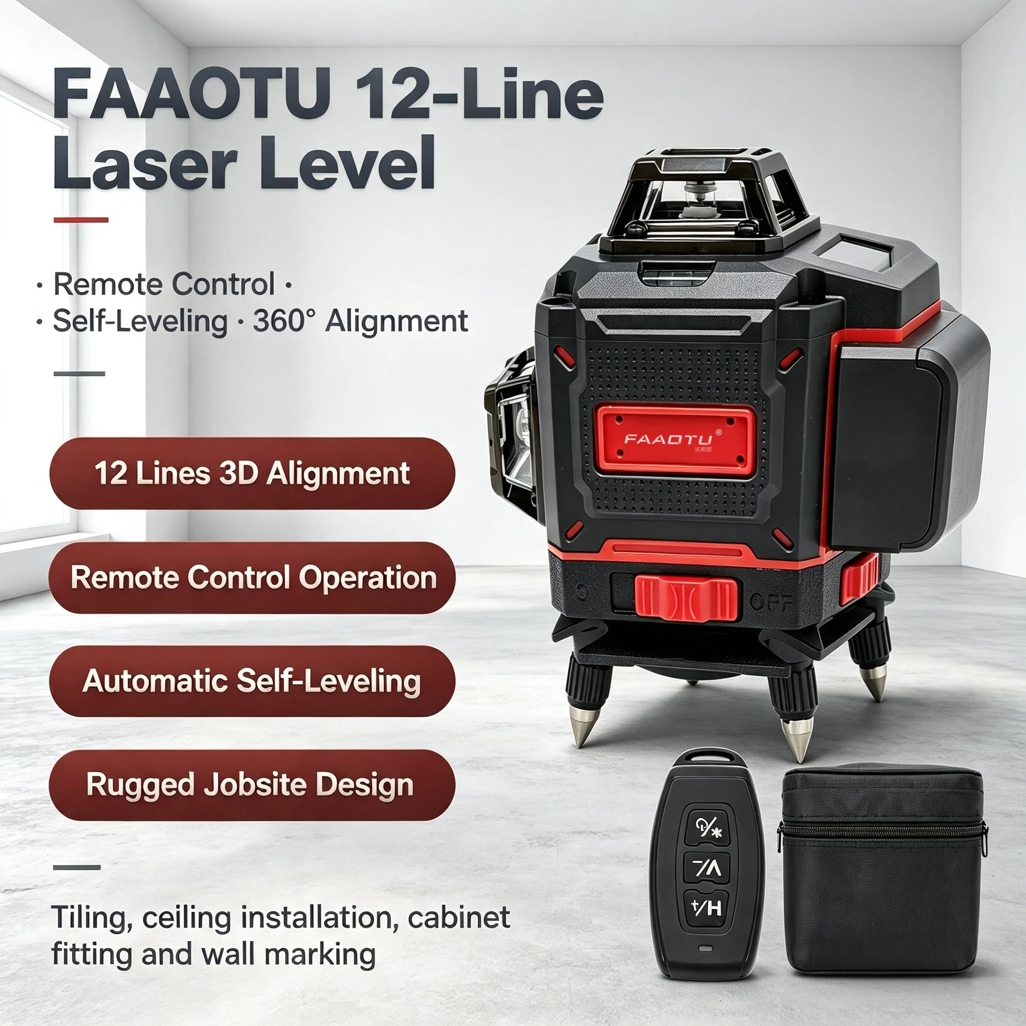 FAAOTU Digital 360-Degree Cros - đánh giá và giá Level Laser Line