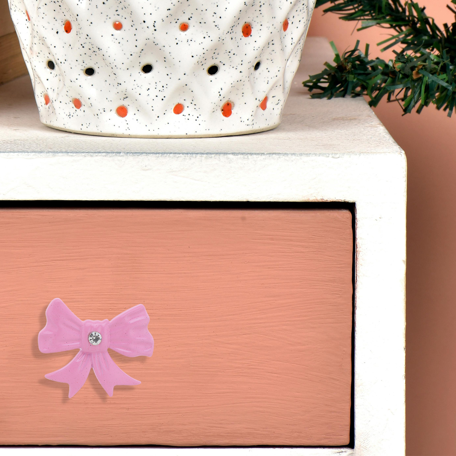 8Pcs Bow Cabinets Knobs Pink B - đánh giá và giá Cabinet Handle Pull